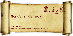 Monár Énok névjegykártya